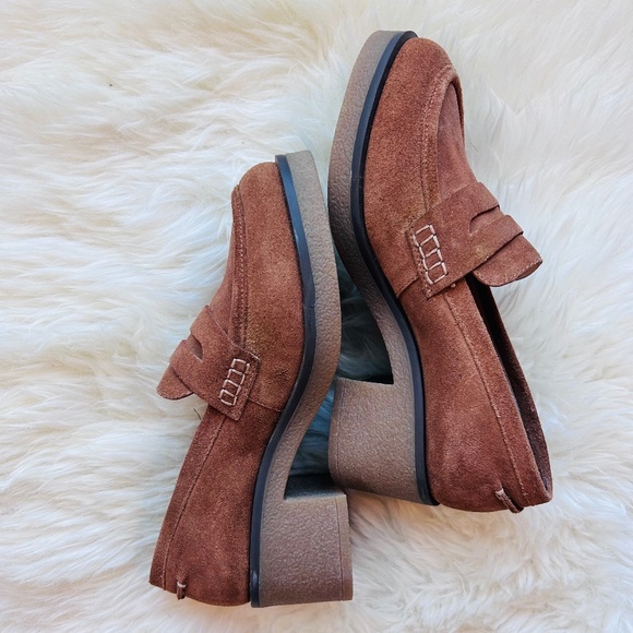 Boden Crepe Sole Heeled Loafers - Picture 3 of 7